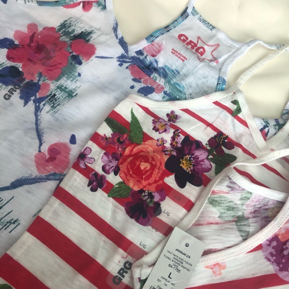 Brand New 2 x Garage Racer Back Tank Tops